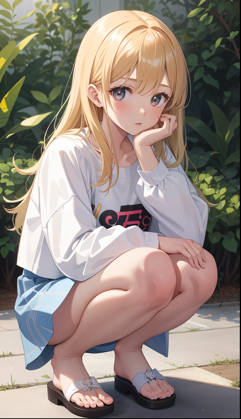 1girl in、AS-Adult、Underwear、Cute underwear、Squatting panchira、
