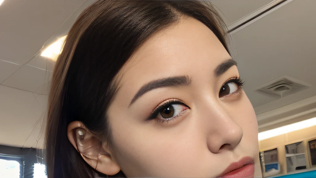 Mixed-race yellow-haired girl、White Skin Skin、chineseidol、年轻、Thick eyebrows、Black eyes、biting lip、Full of arrogance、Cheer Uniforms、Custom JF clothing、(1 female secondary school student)、In the school infirmary、Sit on the bar、Slim eyebrows、Brown hairpins、hentail realism、8K、tmasterpiece、A high resolution、、anatomically correcte、、from above view、32K quality