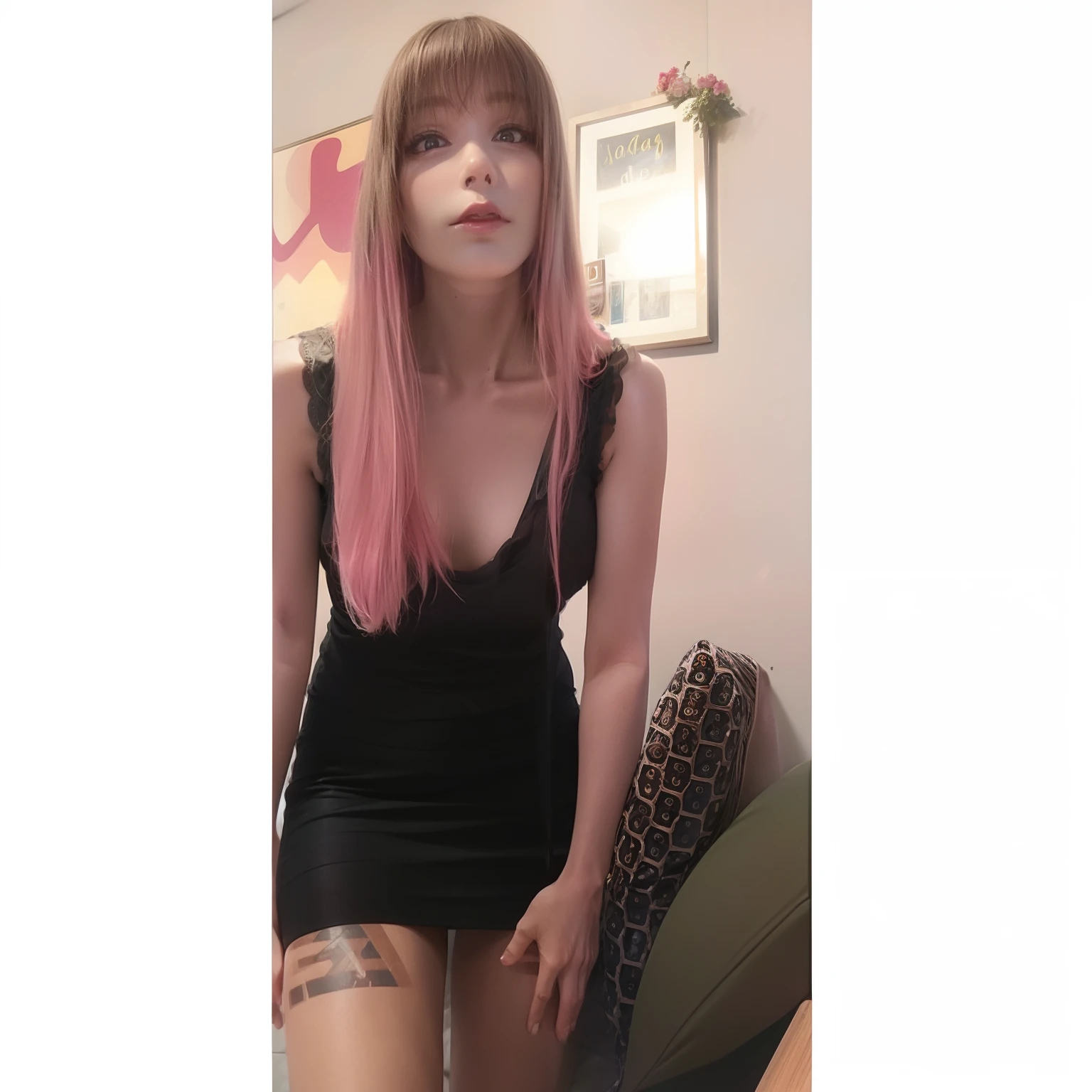 Arafed Mujer con cabello rosado y tatuajes posando para una foto, 1 8 yo, 18 years old, 2 0 yo, 20yo, 2 5 yo, 1 6 years, 2 , 21-year-old, 2 29-year-old female model, 2 3 years oldold, 2 0 years old