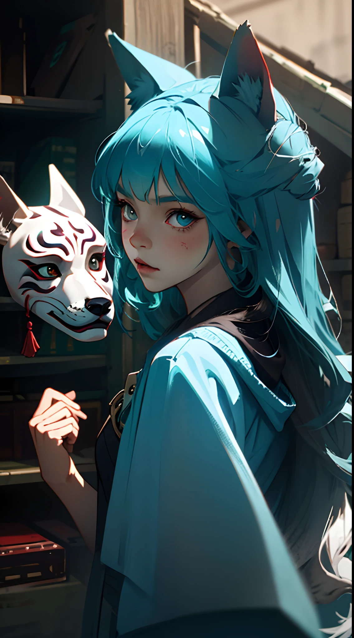 li in a fox mask