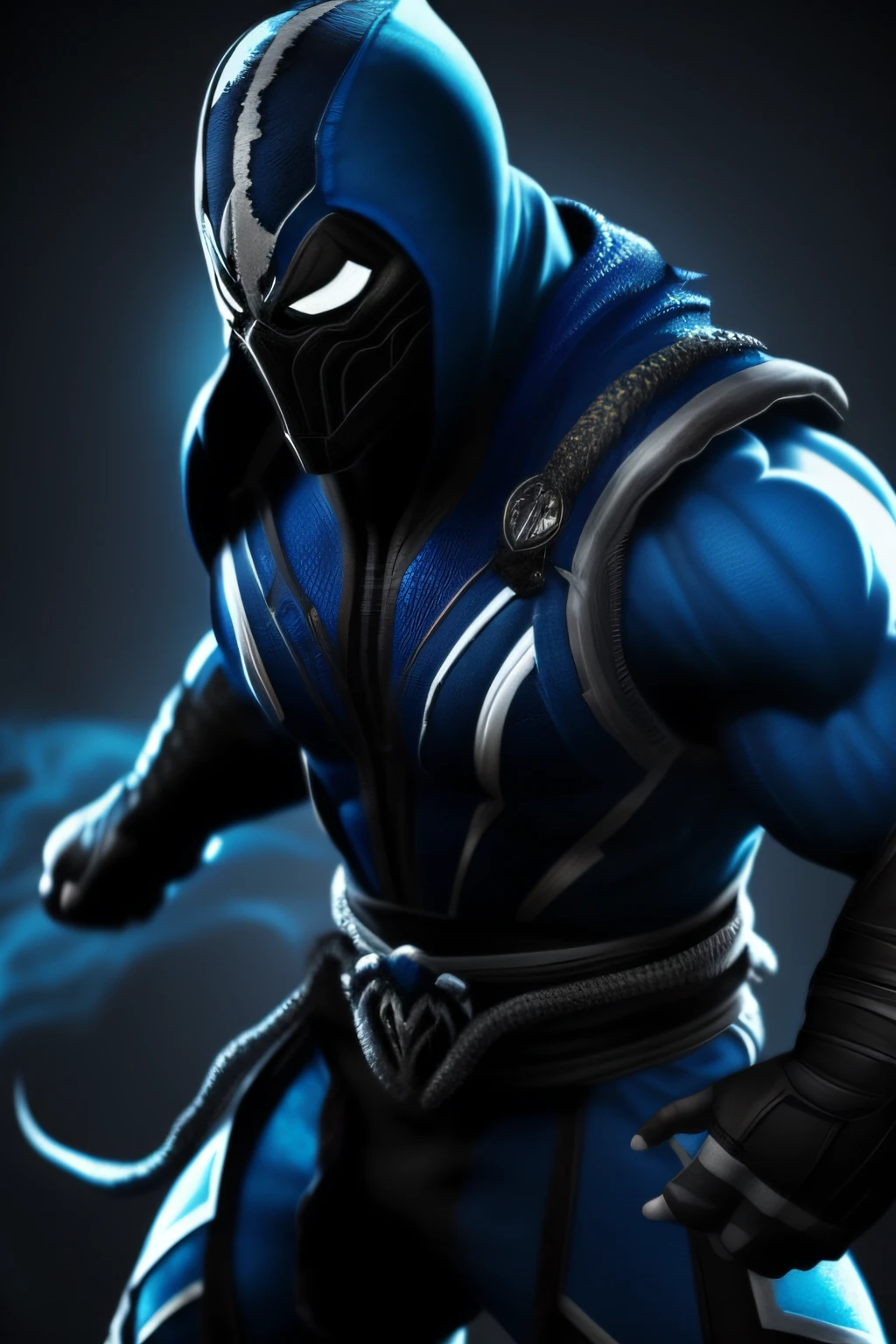fusion between Sub Zero Mortal Kombat 1 and Venom