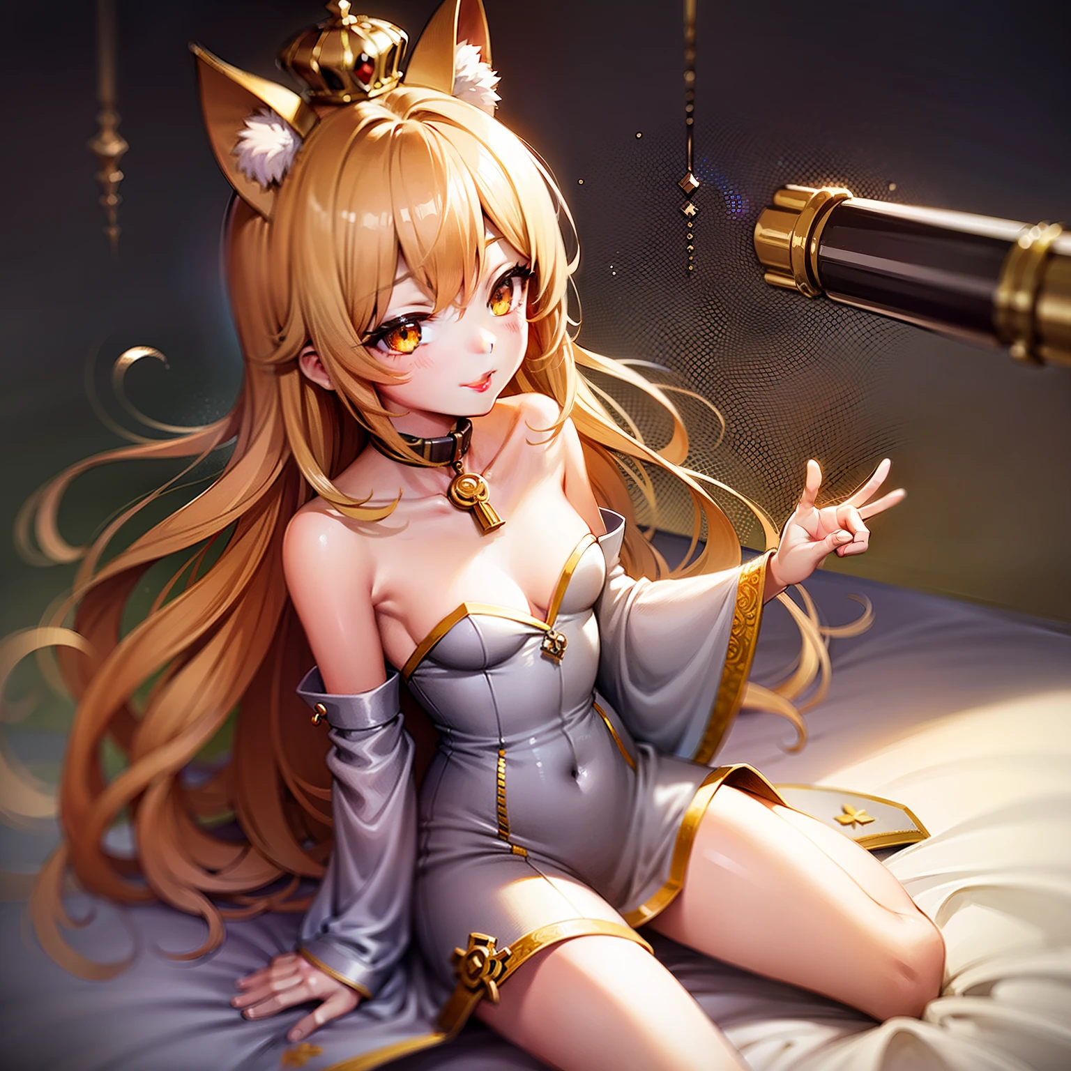 Cat with a golden crown Very detailed shining eyes Modern anime style art cute and energetic details ear cat portrait Makoto Shinkai Studio Ghibli Studio Key Hideaki Anno Saki Michan Stanley Art Germ Liu Rosrest James Jean Mark Simonetti Elegant highly detailed digital painting Art Station Pixiv