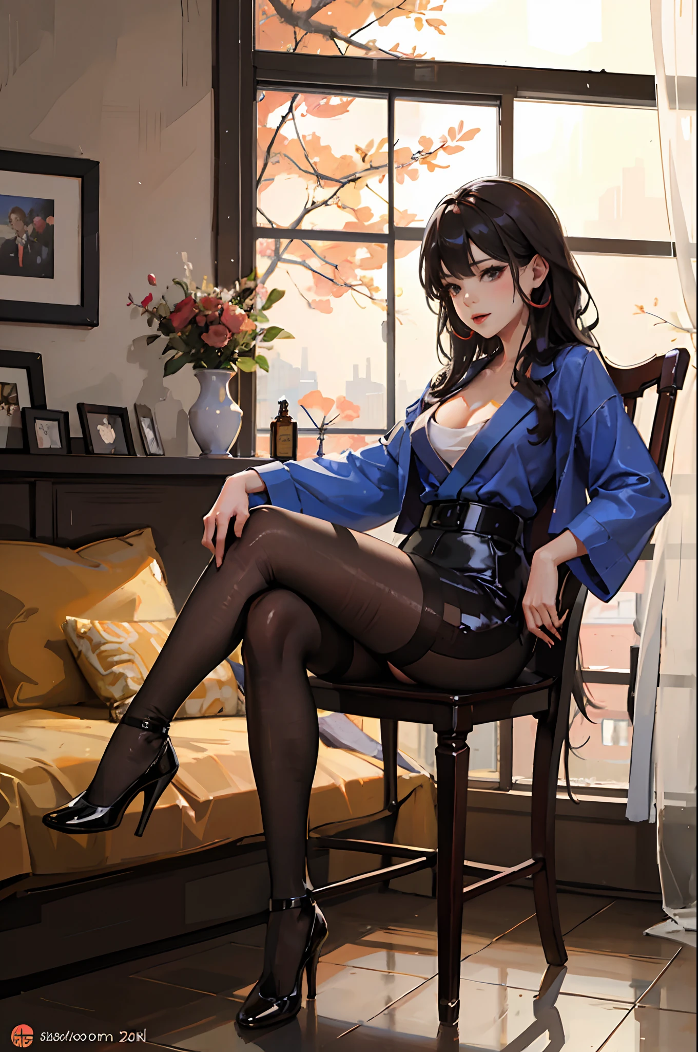 there is a woman sitting on a chair in a room, sexy look, 18 years old, tight attire, sexy girl, good young girl,, taken in 2020, asian girl, very sexy, beautiful asian girl, asian decent