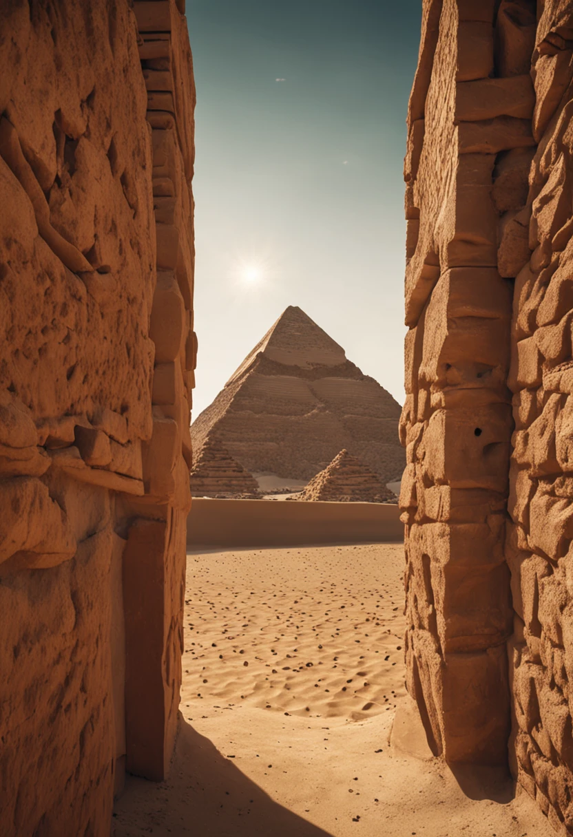 foto raw, pyramids Egypt (piel altamente detallada: 1.2), 8k UHD, DSLR, soft illuminaotion, alta calidad, movie grain, Fujifilm XT3