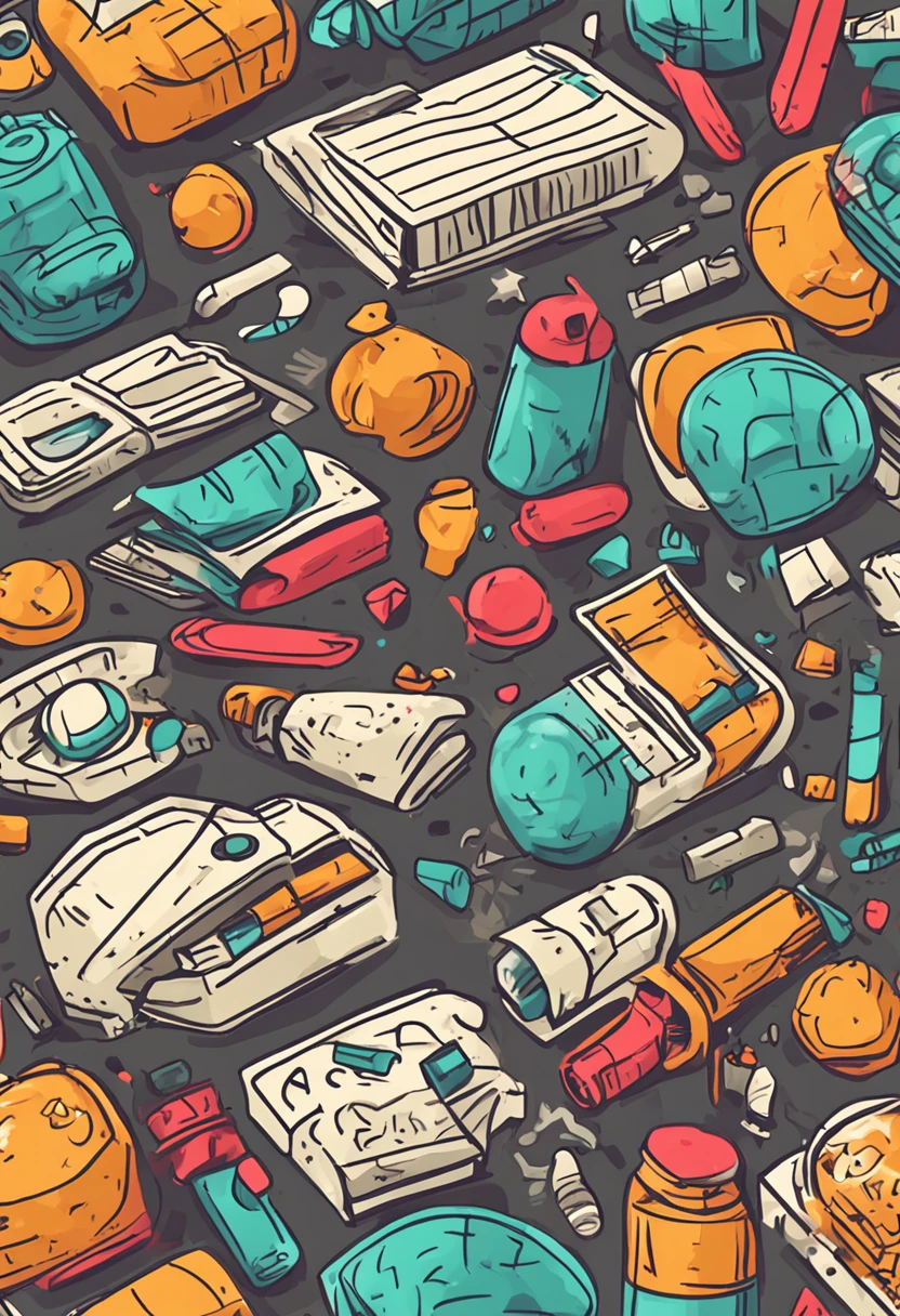 Close-up illustration of medicines,Flat 2D illustration,Cartoon style illustration,Vector illustration,high quality illustration,UI illustration