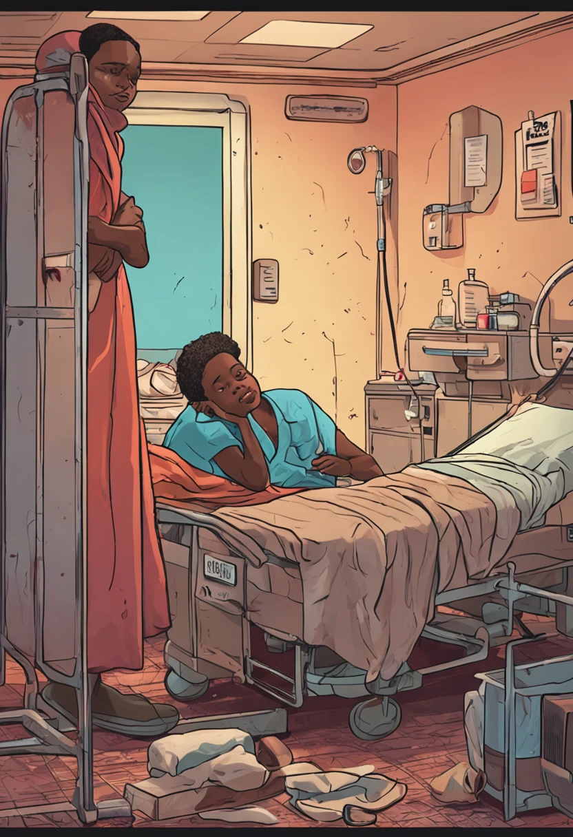 A boy lies in the hospital preparing for circumcision