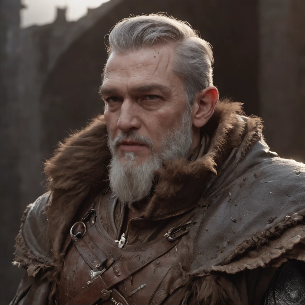 (professional 3d render:1.3) af (Realistic:1.3) most beautiful artwork photo in the world,Features soft and shiny male heroes, Fantastic location, Majestic cluttered environment)), Full body 8K unified rendering, action shot, skin pore, very dark lighting, heavyshading, Detailed, Detailed face, (vibrant, photograph realistic, Realistic, Dramatic, Dark, Sharp focus, 8K), (Old leather garments damaged by weathering:1.4), ((((Wear fur)))), (Intricate:1.4), decadent, (Highly detailed:1.4), Digital painting, rendering by octane, art stations, concept-art, smooth, Sharp focus, illustration, Art germ, (loish:0.23), wlop ilya kuvshinov, and greg rutkowski and alphonse mucha gracias, (Global illumination, Studio light, volumettic light), heavy rain, particles floating, lotr, fantasy, elf, full bodyesbian, ((Dark and ancient city background:1.3)),CGSesociety,art stations