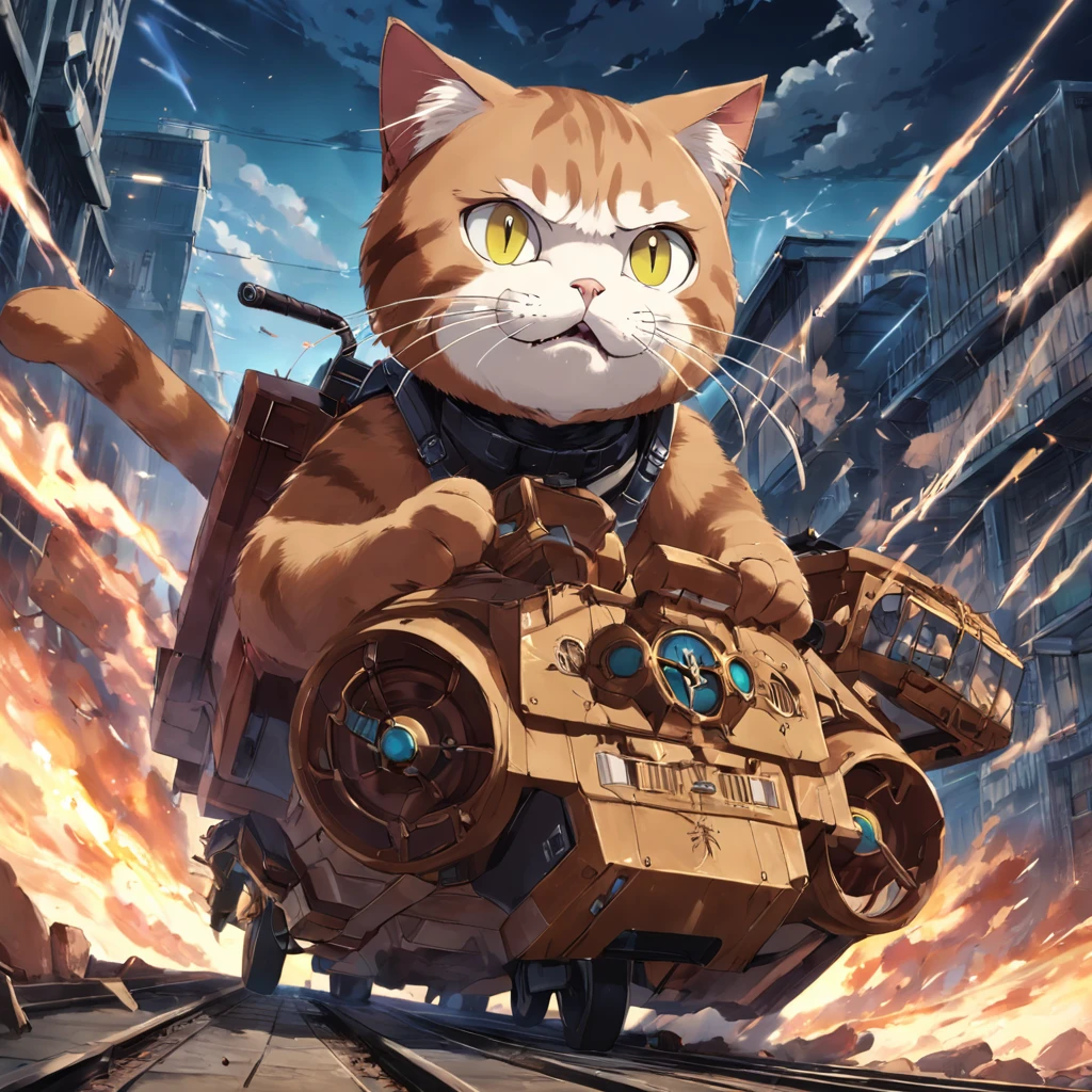 cat with attack-on-titan maneuver gear