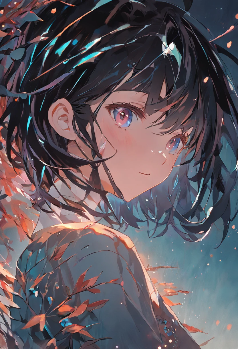 Black hair, wince, long eyelasher, Light smile, jeweled branch of hourai, Makeup, parted lip, Moles under eyes, shadowing, Cubist futurism, 8K, Super detail, ccurate, Best quality