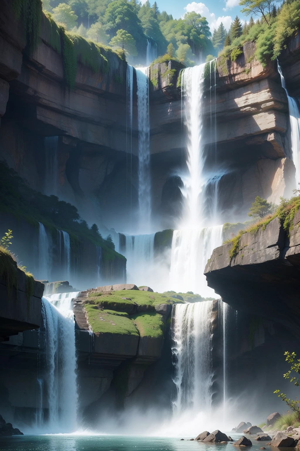 waterfall, beautiful