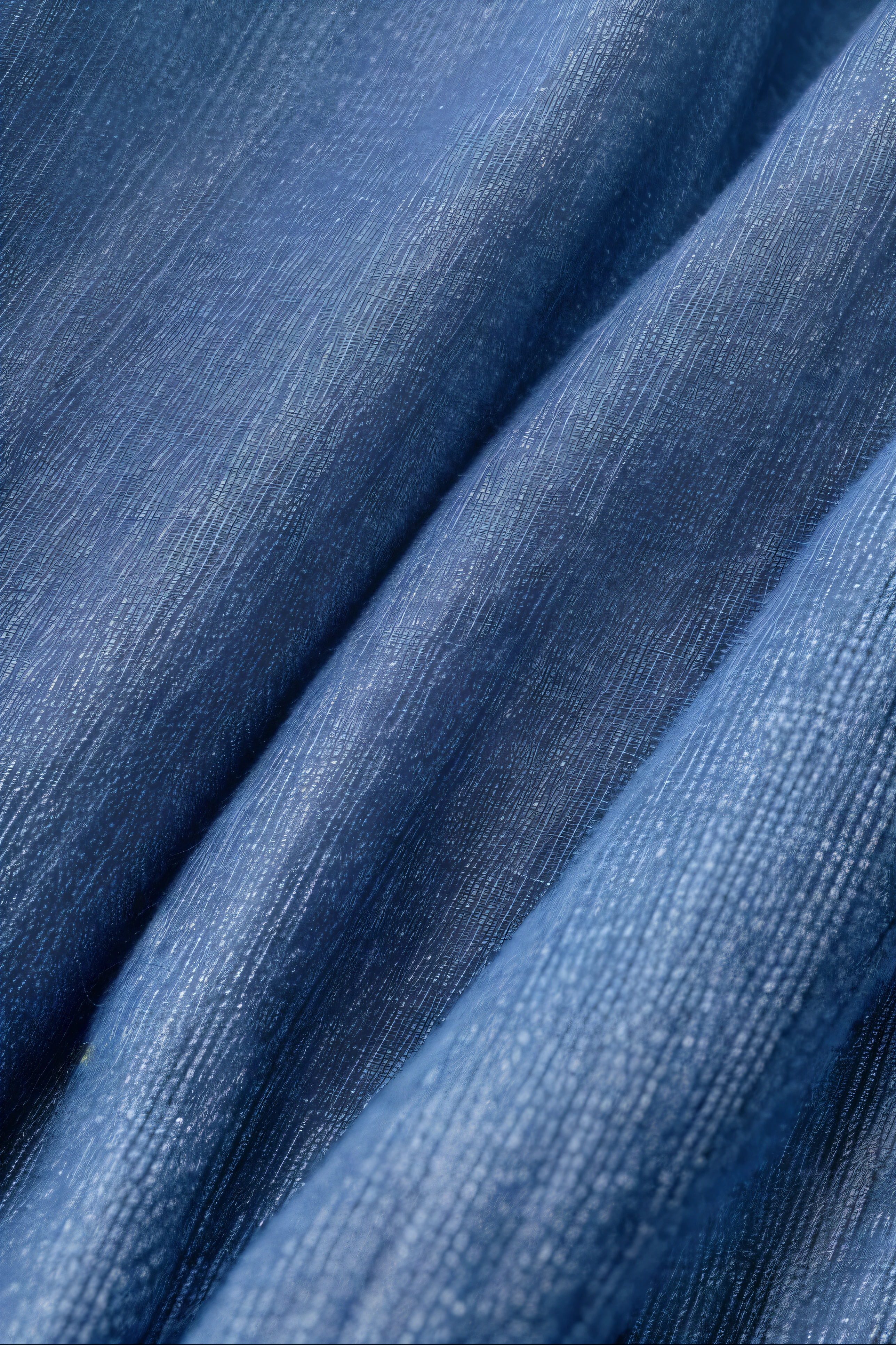 Blue denim fleece，Close-up of fluff fabric