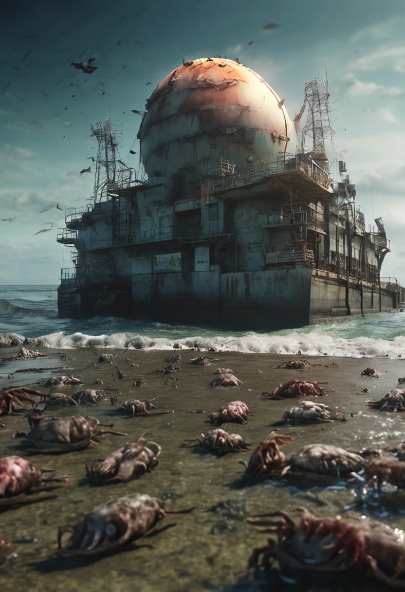 Nuclear radiation Nuclear wastewater Poison prevention Detoxification Zombies Ruins Nuclear sewage Discharge into the sea Marine pollution Marine animal mutation