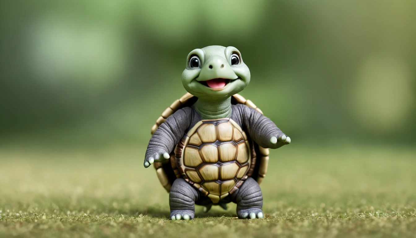 anthropomorphic turtle,Green background,simplebackground,solid color backdrop,Full body frontal photo,1 Cute Hanfu Panda Man,standing on your feet,full bodyesbian, Solo,frontage,facing away from audience, ssmile,Background bokeh,lightand shade contrast,tmasterpiece,flatillustration,minimal style,4K