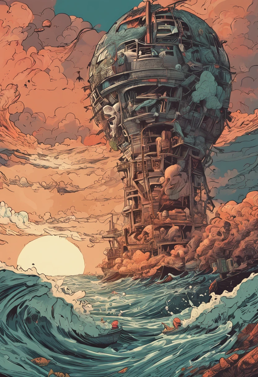 nuclear radiation nuclear wastewater anti-poison detoxification zombies ruins nuclear sewage discharge into the sea marine pollution marine animal mutation Japanese
