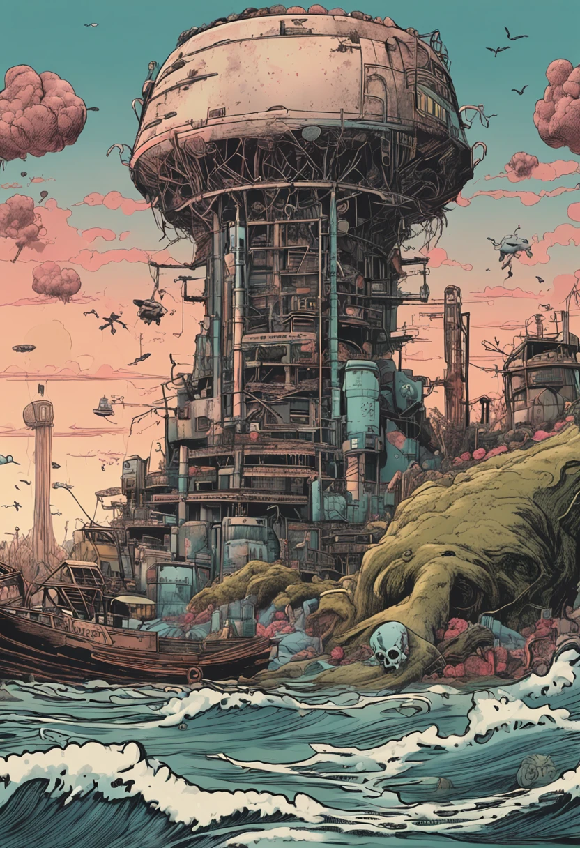 Nuclear radiation nuclear wastewater anti-poison detoxification zombies ruins nuclear sewage discharge sea pollution marine animal mutation what a devil Little Japan