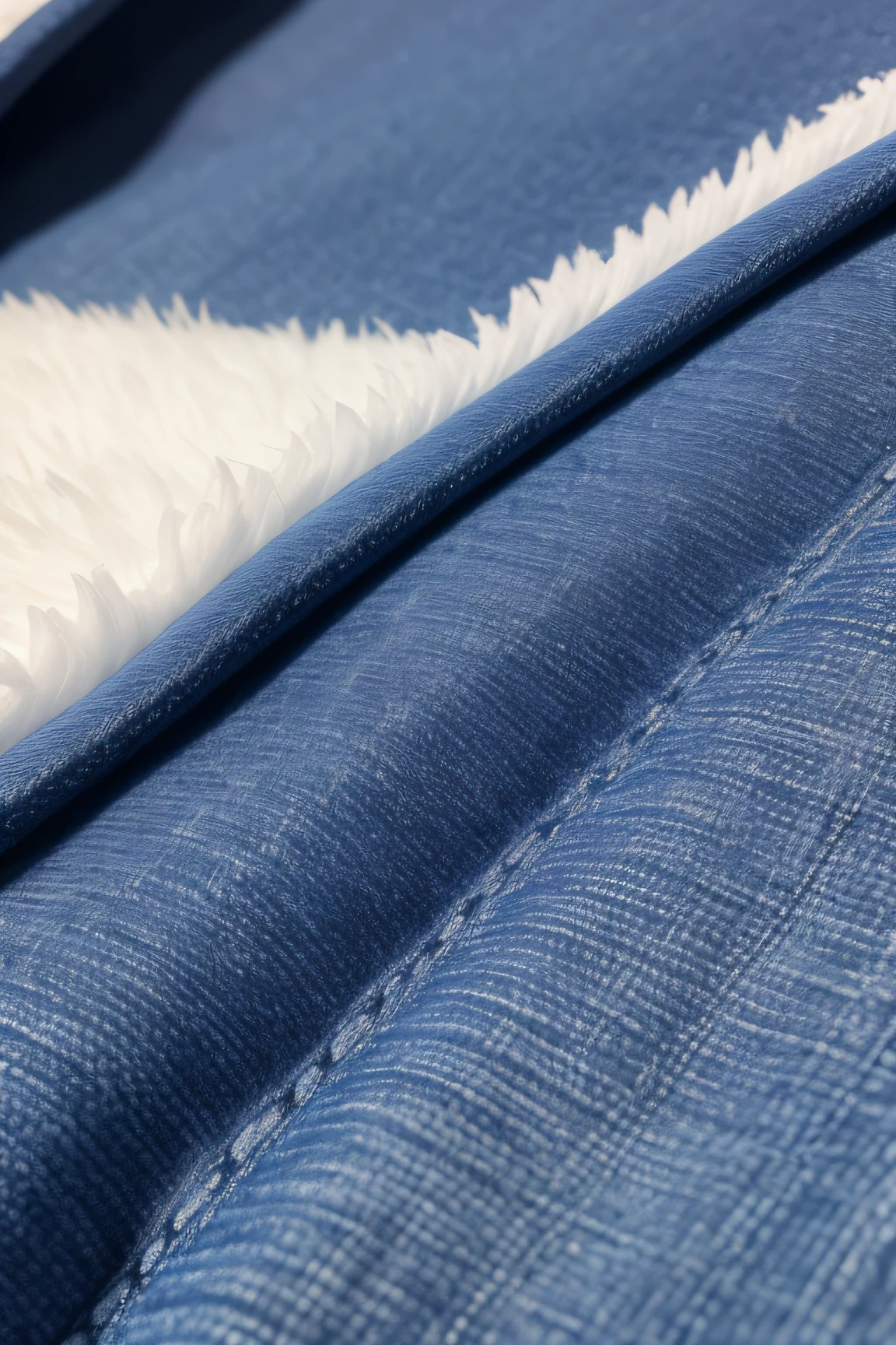 Blue denim fleece,Close-up of fluff fabric
