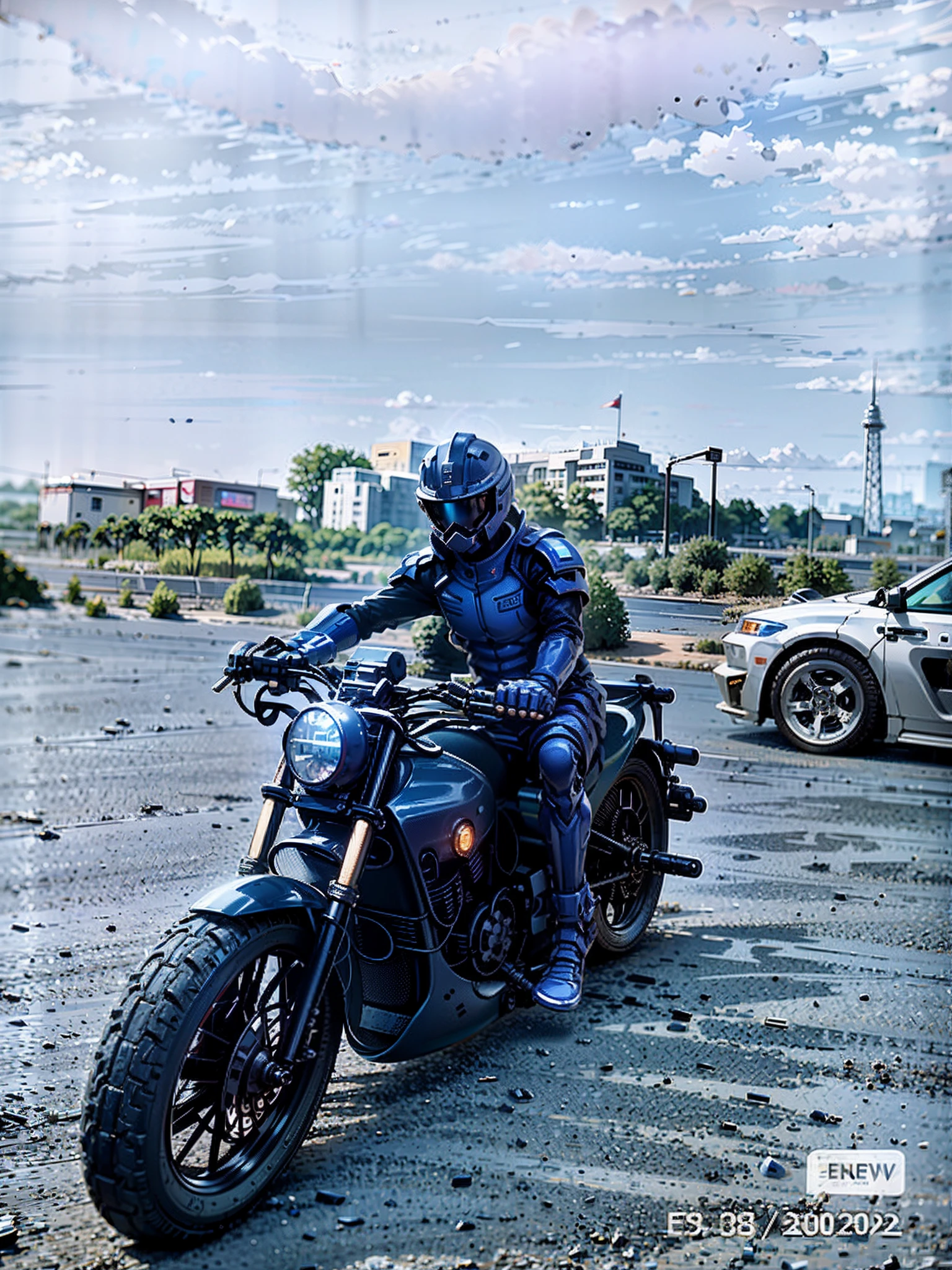 arafed man in a helmet and protective gear on a motorcycle, point of view of visor wearer, helmet on face, wearing helmet, reflection of phone in visor, wearing a round helmet, beautiful blue armet helmet, wearing a helmet, motorcycle helmet, holding helmet, helmet visor smashed, snout under visor, without helmet, modern helmet