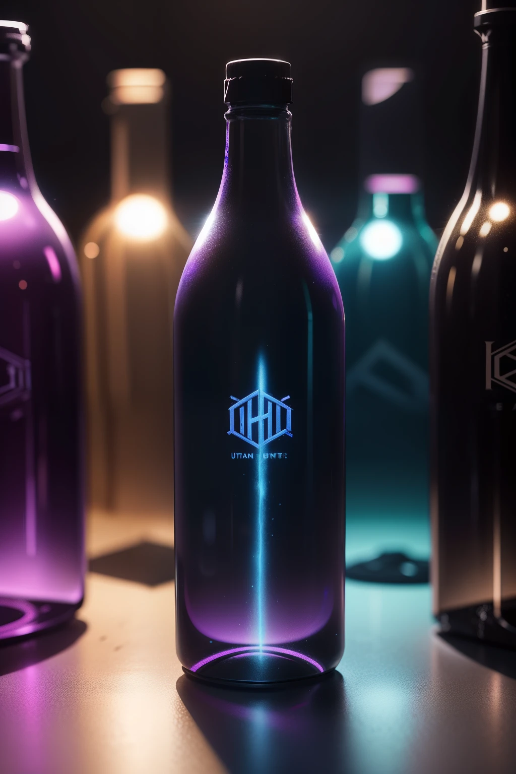 The logo glows,Logo changed to uppercase H