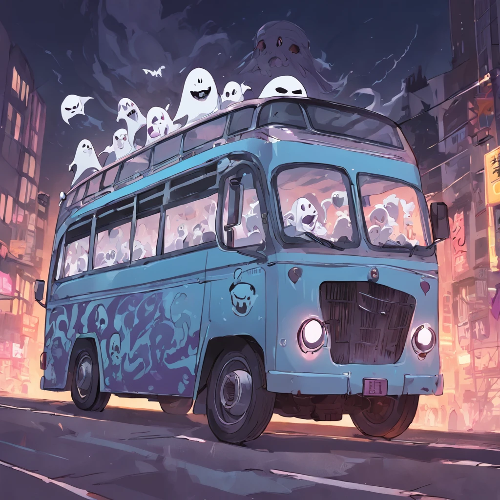 Ghost Bus Sticker、Available in a variety of sizes and colors, Laugh like crazy, unused sticker sheet, sticker sheet, advertisement picture, Very funny, Laughing Man, smileing nright, Happy!!!, laughing out loud, (winking), !! very coherent!!, sticker design, die cut sticker, avatar for website, Cheeky!!!, a sticker, smiley, gros-plan!!!!!!