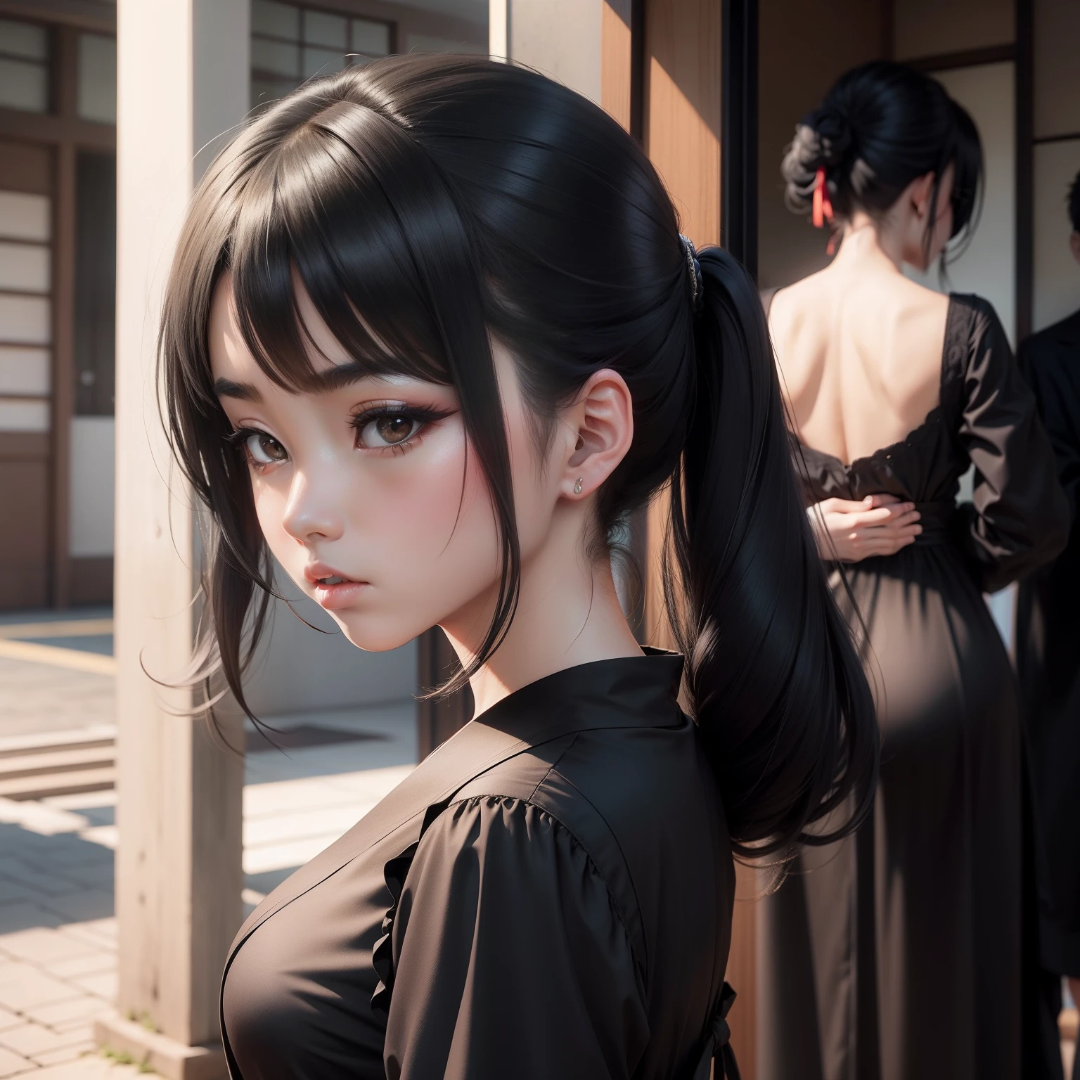 Otsutsuki karuya, black dress
