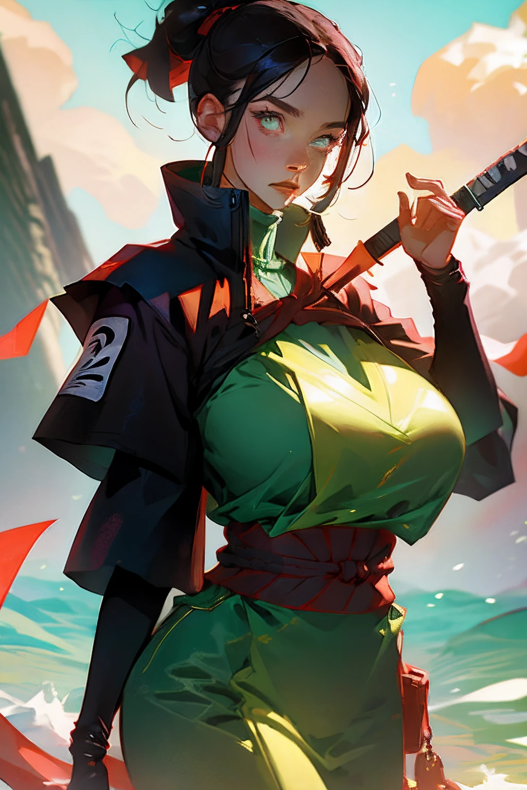 1girll，huge tit，Naruto