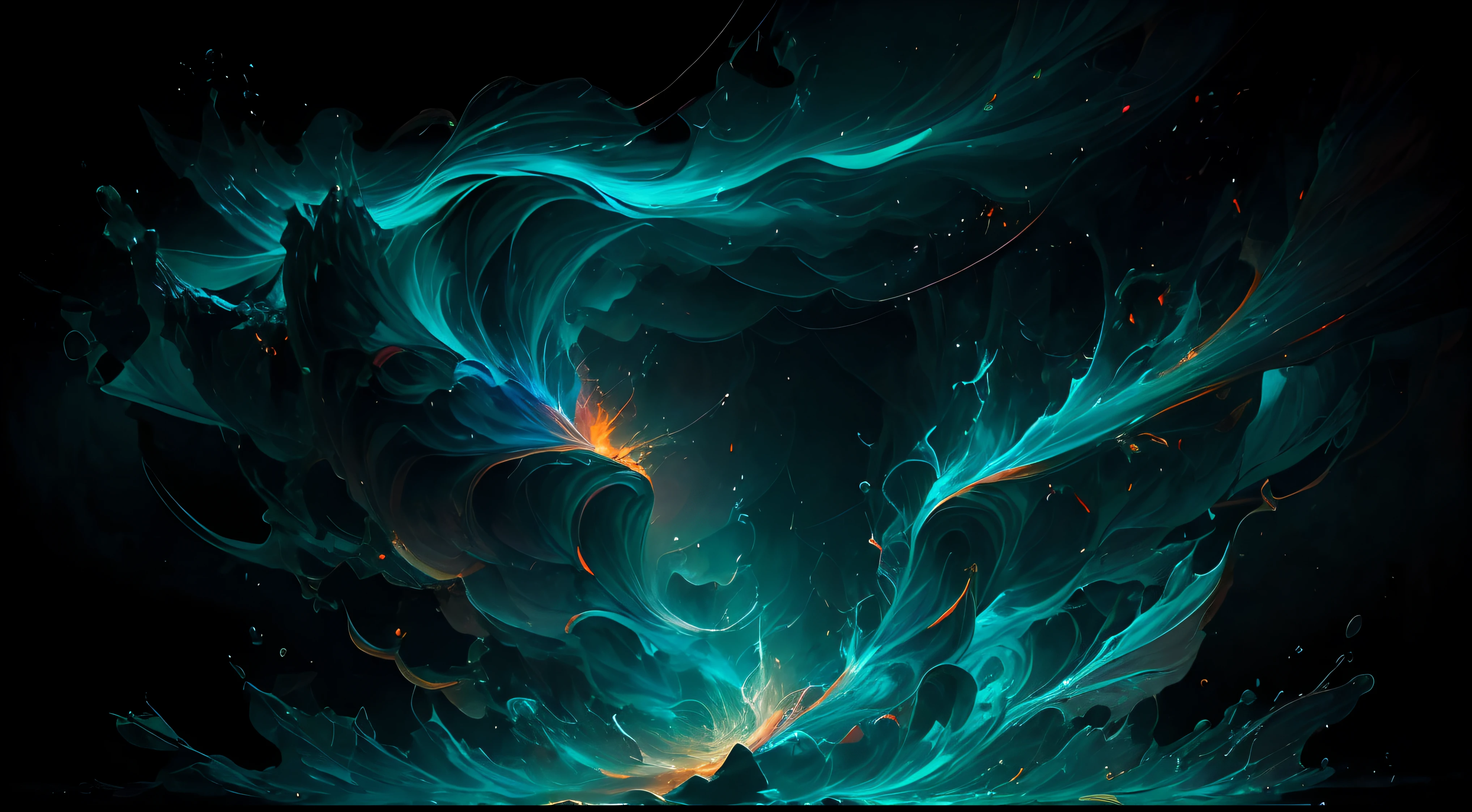 Crea una fascinante obra de arte abstracta con un enfoque en la fluidez y el movimiento. Utilice una paleta de colores rica y diversa, Blend tones seamlessly to evoke a sense of continuous movement. Explore the interplay between softness, Suave, Sharp shapes, Dynamic edges. Deja que los colores sangren y se mezclen, giving the impression of swirling currents or energetic vibrations. Incorporar elementos de la naturaleza, like gentle curves that resemble ocean waves, Vibrant bursts reminiscent of blooming flowers, or power lines that resemble gusts of wind. He fuses these natural motifs with abstract forms to create a harmonious and captivating composition.... Embrace the idea of serendipity and spontaneity while allowing colors and shapes to take shape organically. Anima a la obra de arte a desarrollarse como un viaje, invitar al espectador a explorar e interpretar las profundidades del paisaje abstracto. This work of art should inspire a sense of wonder and fascination.., Atraer a los espectadores a su fascinante mundo de colores y formas. The blend of abstraction and nature will transport observers to a realm of imagination and excitement...., leaving a lasting impression of beauty and creativity.