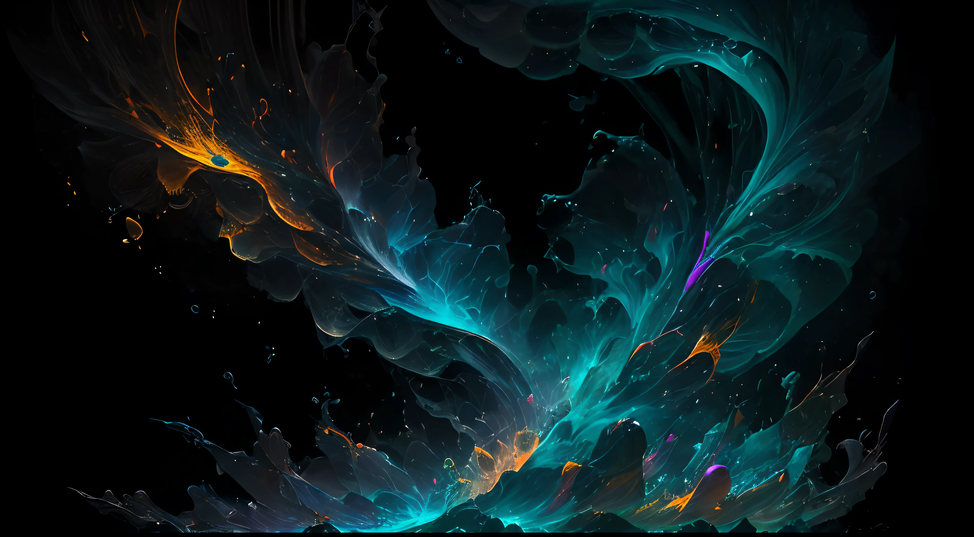 Crea una fascinante obra de arte abstracta con un enfoque en la fluidez y el movimiento. Utilice una paleta de colores rica y diversa, Blend tones seamlessly to evoke a sense of continuous movement. Explore the interplay between softness, Suave, Sharp shapes, Dynamic edges. Deja que los colores sangren y se mezclen, giving the impression of swirling currents or energetic vibrations. Incorporar elementos de la naturaleza, like gentle curves that resemble ocean waves, Vibrant bursts reminiscent of blooming flowers, or power lines that resemble gusts of wind. He fuses these natural motifs with abstract forms to create a harmonious and captivating composition.... Embrace the idea of serendipity and spontaneity while allowing colors and shapes to take shape organically. Anima a la obra de arte a desarrollarse como un viaje, invitar al espectador a explorar e interpretar las profundidades del paisaje abstracto. This work of art should inspire a sense of wonder and fascination.., Atraer a los espectadores a su fascinante mundo de colores y formas. The blend of abstraction and nature will transport observers to a realm of imagination and excitement...., leaving a lasting impression of beauty and creativity.