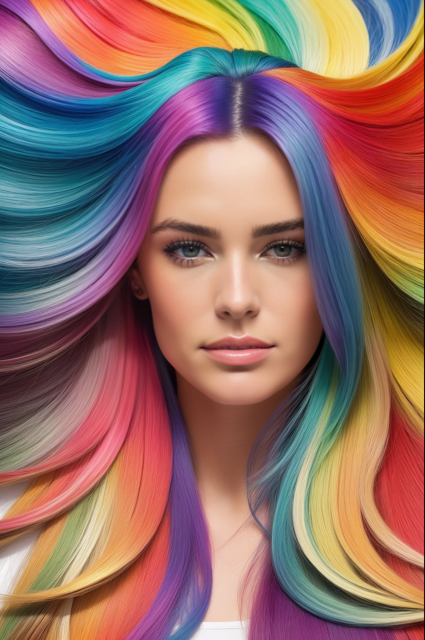 ((Katie Sigmond)), octan render, HDR, (hiperdetalhado:1.15), (luz suave, Sharp:1.2), 1girl, Beautiful girl, olhos ultra detalhados, maduro, surreal, grosso, rainbow painting drops, ink tear drops, mulher feita de tinta, inteiramente tinta, Splat, chapinhar, cabelos longos e coloridos, quimono feito de tinta, quimono textura ultra detalhada, rainbow paint kimono, ink bulb, gotas de tinta, (enfeites de cabelo, brincos, flores enfeites de cabelo, enfeites de cabelo de borboletas), ao ar livre, sakura trees, grande_seios