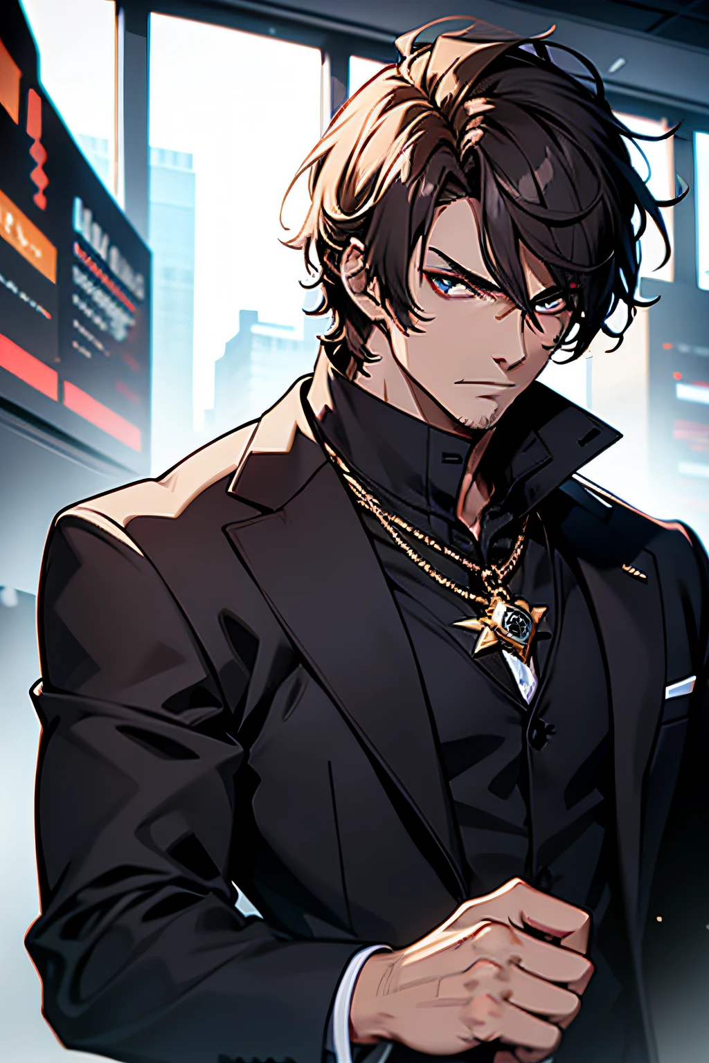 A handsome man looked at the screen fiercely,drak,Domineering