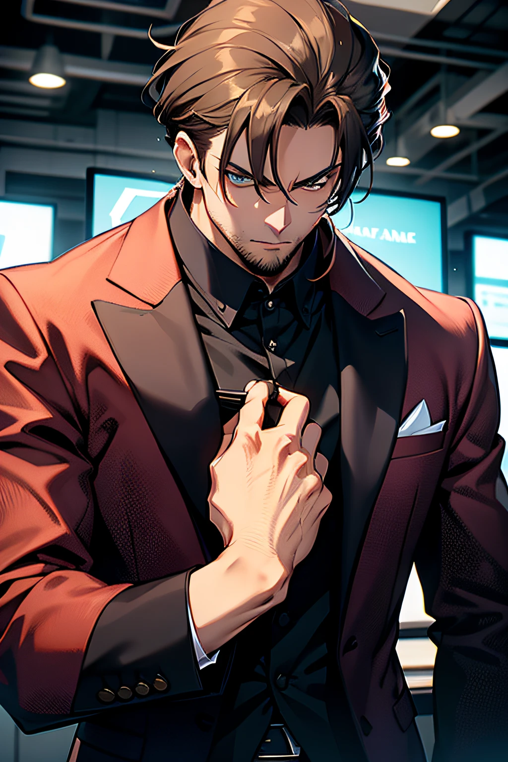 A handsome man looked at the screen fiercely,drak,Domineering
