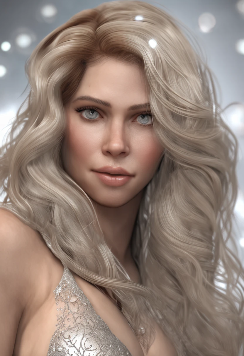 Best quality, (photoreallistic:1.2), Hyper-resolution, trois femmes,longs cheveux whitr,longues jambes,ultra-realistic 8k CG,Visage impeccable,Une perfection sans faille,Corps entieresbienne,Lingerie transparent,Huge chickadee,huge breasts,longues jambes,mince,be thin,Tight suit,Lower chest position,Swollen breasts,seins croustillants,Breasts during breastfeeding
