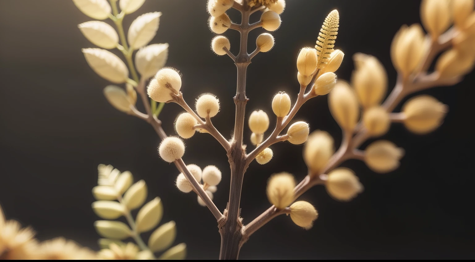 gum acacia, inulin,  background balck