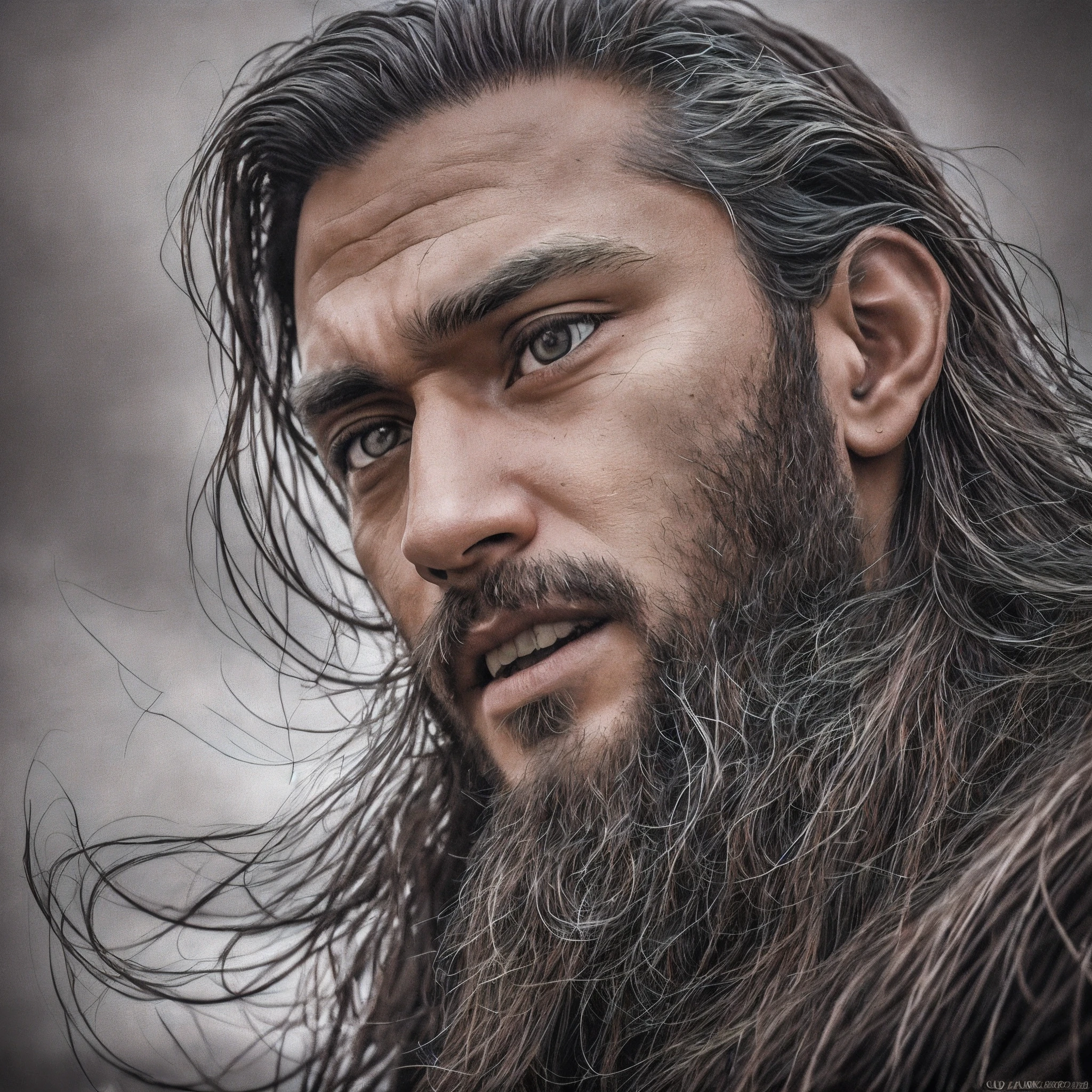 Realistic 16k image of Shakib al hasan as Ragnar Lothbrok (with black hair) onboard a viking longship, ((low angle hero shot)), (Upper body closeup), show Shakib as Ragnar navigating treacherous waters, Shakib al hasan as Ragnar is navigating his crew, show Shakib al hasan commanding the ship crew, this scene will be dark and scary, highlighting Shakib al hasan sailing on treacherous waters, dark tones with moonlit seas, dark and intimidating atmosphere like Viking series colour tone, ((sharp focus on portrait)), (balanced composition), high quality and realistic image, cinematic style, ((Best quality, 8k, Masterpiece), rough face, detailed skin, masterpiece, professional photography, (high detail:1 1), natural skin, (detailed face and eyes), (face: 1 2), noise, real photo, film photography, high resolution, 8k, realistic, 8k UHD, SLR camera, high quality, film grain, (Fujifilm X-T20, Fujifilm Fujinon XF 50mm f/2 R WR lens, Lens focal Length 50mm, Shutter speed 1/300 sec, APERTURE: 2, ISO: 80), volumetric lighting, dark background, dark fantasy, highly detailed, sharp focus, shallow depth of field, bokeh, blurry background, high contrast, contrast lighting, (dim colours), exposure blend, (dusty:1.3) --auto --s2
