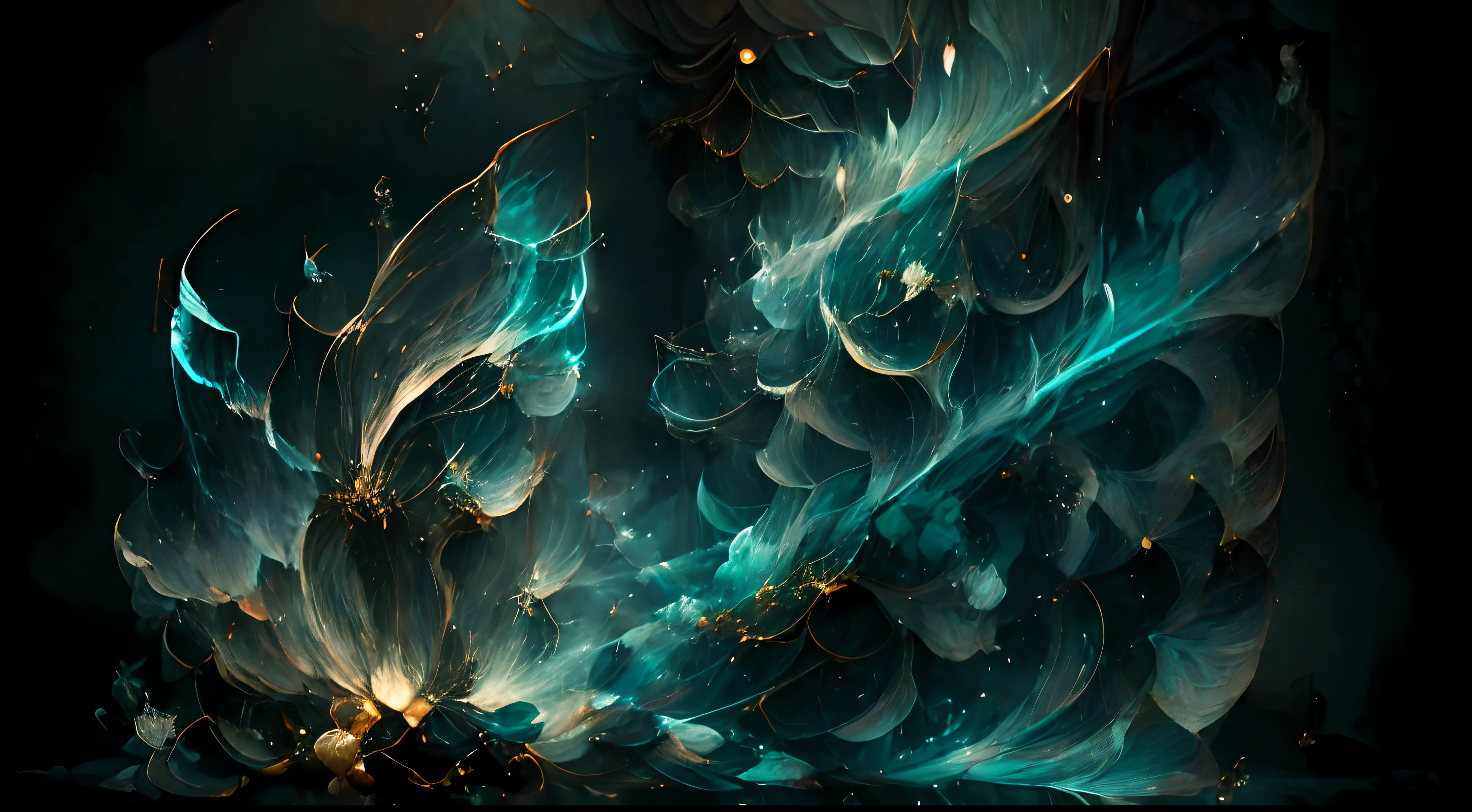 Crea una fascinante obra de arte abstracta con un enfoque en la fluidez y el movimiento. Utilice una paleta de colores rica y diversa, Blend tones seamlessly to evoke a sense of continuous movement. Explore the interplay between softness, Suave, Sharp shapes, Dynamic edges. Deja que los colores sangren y se mezclen, giving the impression of swirling currents or energetic vibrations. Incorporar elementos de la naturaleza, like gentle curves that resemble ocean waves, Vibrant bursts reminiscent of blooming flowers, or power lines that resemble gusts of wind. He fuses these natural motifs with abstract forms to create a harmonious and captivating composition.... Embrace the idea of serendipity and spontaneity while allowing colors and shapes to take shape organically. Anima a la obra de arte a desarrollarse como un viaje, invitar al espectador a explorar e interpretar las profundidades del paisaje abstracto. This work of art should inspire a sense of wonder and fascination.., Atraer a los espectadores a su fascinante mundo de colores y formas. The blend of abstraction and nature will transport observers to a realm of imagination and excitement...., leaving a lasting impression of beauty and creativity.