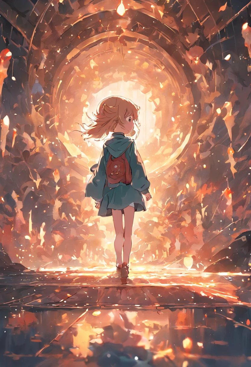 Illustration for a fairy tale about a boy who does not like to go to school