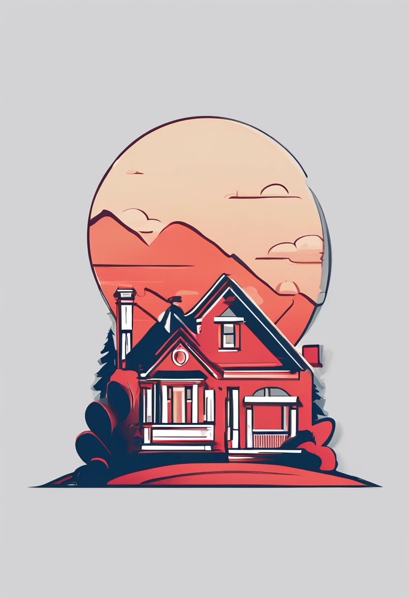 Logo for real estate with a house and the letter M, Minimalistic logo, company logo, corporate logo, Simple logo, Minimalistic logo with no text, Minimalistic vector logo graphics, Maciej Kuchary's style, 000 — wikipedia, modern logo, Rounded logo, logo, Logo design, whitebackground, UHD.