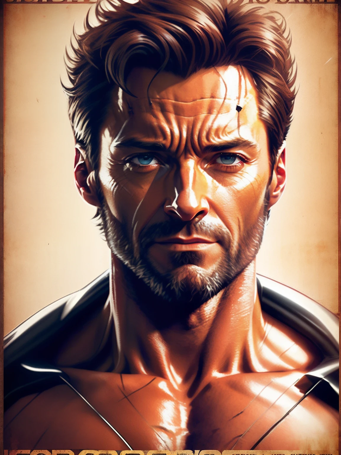 Hugh Jackman as wolverine, vhs effect, (poster:1.6), poster on wall, nostalgia, movie poster, portrait, close up
(skin texture), intricately detailed, fine details, hyperdetailed, raytracing, subsurface scattering, diffused soft lighting, shallow depth of field, by (Oliver Wetter)