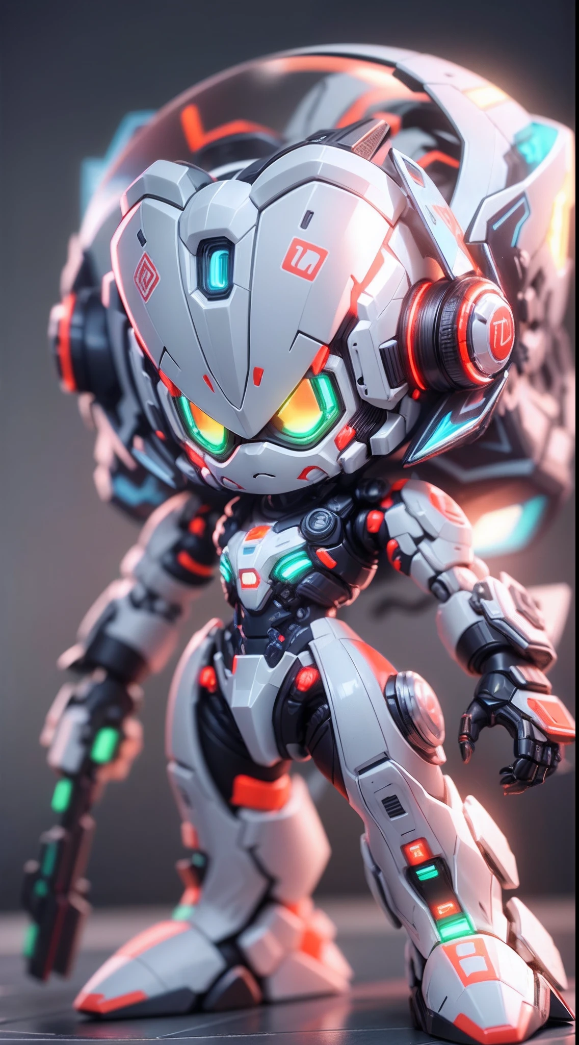 (Blind box toy style:1.2), (Full body shot) ,  1 Transparent cute guide, Transparent mech, Exquisite helmet:1.2, Luminous goggles:1.2, Cyberpunk, dreamy glow, luminous neon lights, Clean, White background, ( Global illumination, Ray traching, hdr, unreal render,reasonable design, high detal, Masterpiece, Best quality, hyper HD, Cinematic lighting)