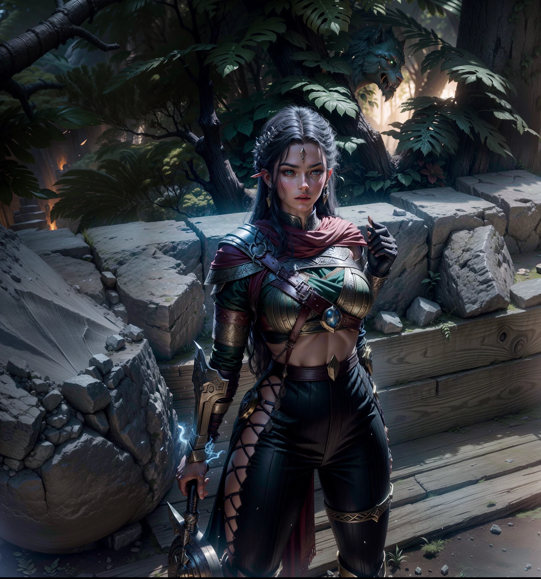 Asgard, Elfa guerreira,Senhora Cavaleiro,Anatomia correta,epic fantasy digital art,tmasterpiece,8k,high-definition resolution,desenho detalhado,Qulidade Superior,, Epic composition,