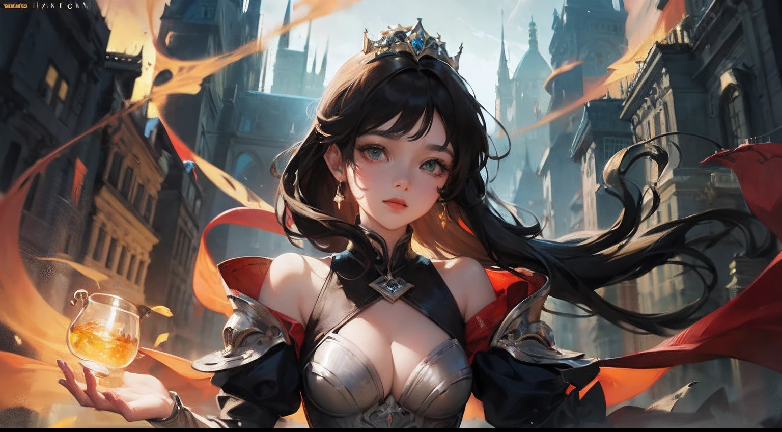 Octane Render、(Hyper-detailing: 1.15)、(Soft light、sharp: 1.2)、Cute Fantasy Princess、Practice shooting cannons、 stunning cgsociety, ((Cute Fantasy Princess)), intricate wlop, digital fantasy art ), Fantasyart, karol bak uhd, Fantasy Art Style, detailed fantasy digital art, 8k high quality detailed art