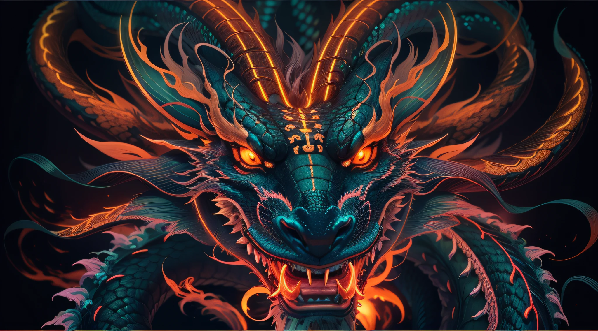 t-shirt design, Design a menacing picture with 7-headed Naga (king serpent from the Hindu faith), The artwork features a sleek, coiled sinuously, its scales glistening in the dim light., revealing rows of razor-sharp teeth dripping with blood, exuding a sense of raw, primal aggression, bright sky and big sun and fire in background, heavy wind, storm, flame, enhancing the ominous atmosphere of the design. eyes gleam with a malevolent glint, capturing the essence of danger and violence. The overall style is bold and intense, embodying the dark and edgy spirit of heavy metal music.