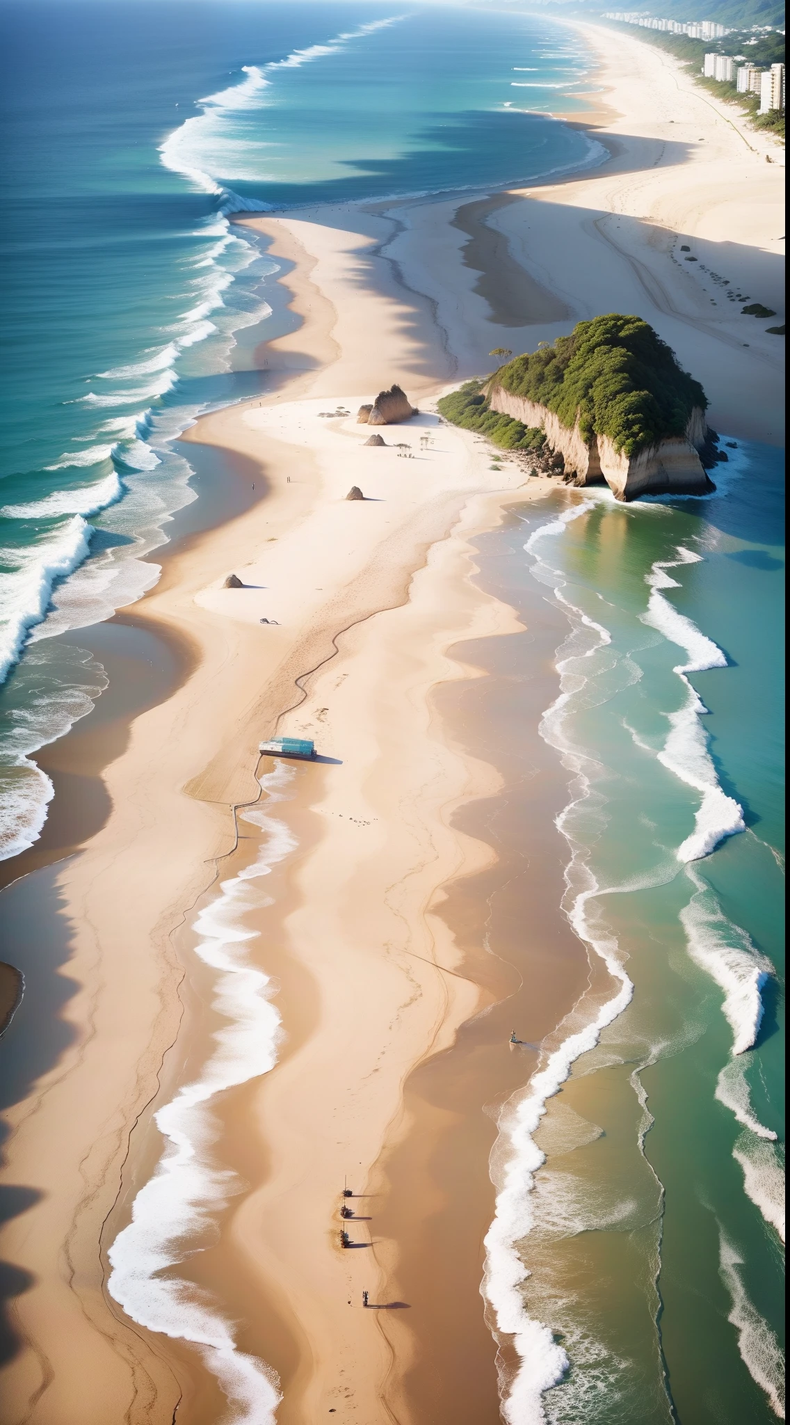 crie uma imagem de uma praia do brasil