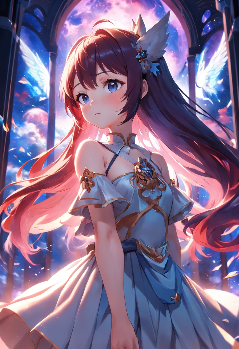 girl with, Princess of the dream world, 3d rendered, Stylized, neutral background, 3D Anime Style