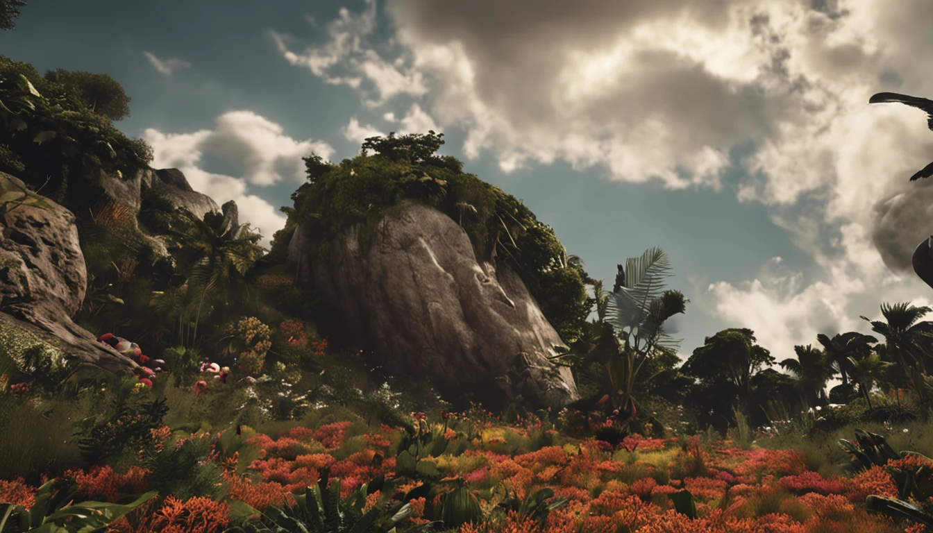 uma pequena vila em meio a floresta
