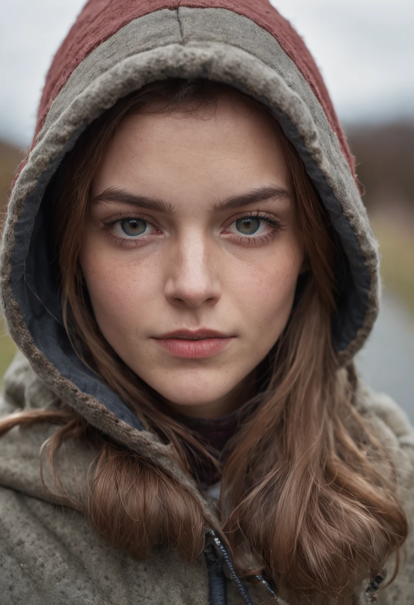beautiful german slim college girl, wearing hoodie, looking at viewer, portrait, hyper detailed POV, by lee jeffries, nikon d850, film stock photograph ,4 kodak portra 400 ,camera f1.6 lens ,rich colors ,hyper realistic ,lifelike texture, dramatic lighting , cinestill 800,