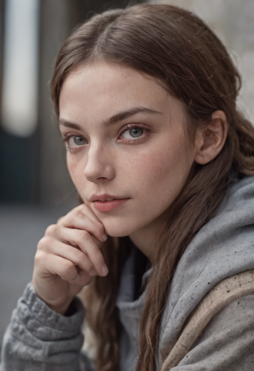 beautiful german slim college girl, wearing hoodie, looking at viewer, portrait, hyper detailed POV, by lee jeffries, nikon d850, film stock photograph ,4 kodak portra 400 ,camera f1.6 lens ,rich colors ,hyper realistic ,lifelike texture, dramatic lighting , cinestill 800,