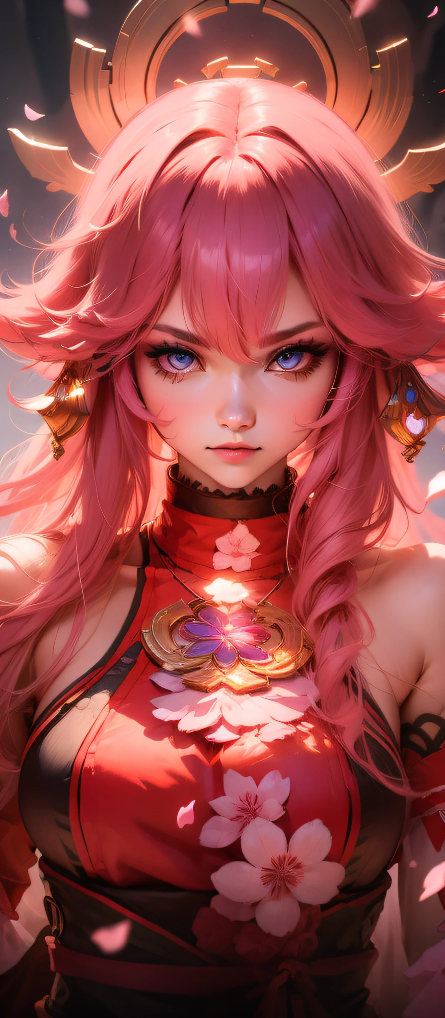 arm,Eyes pink,