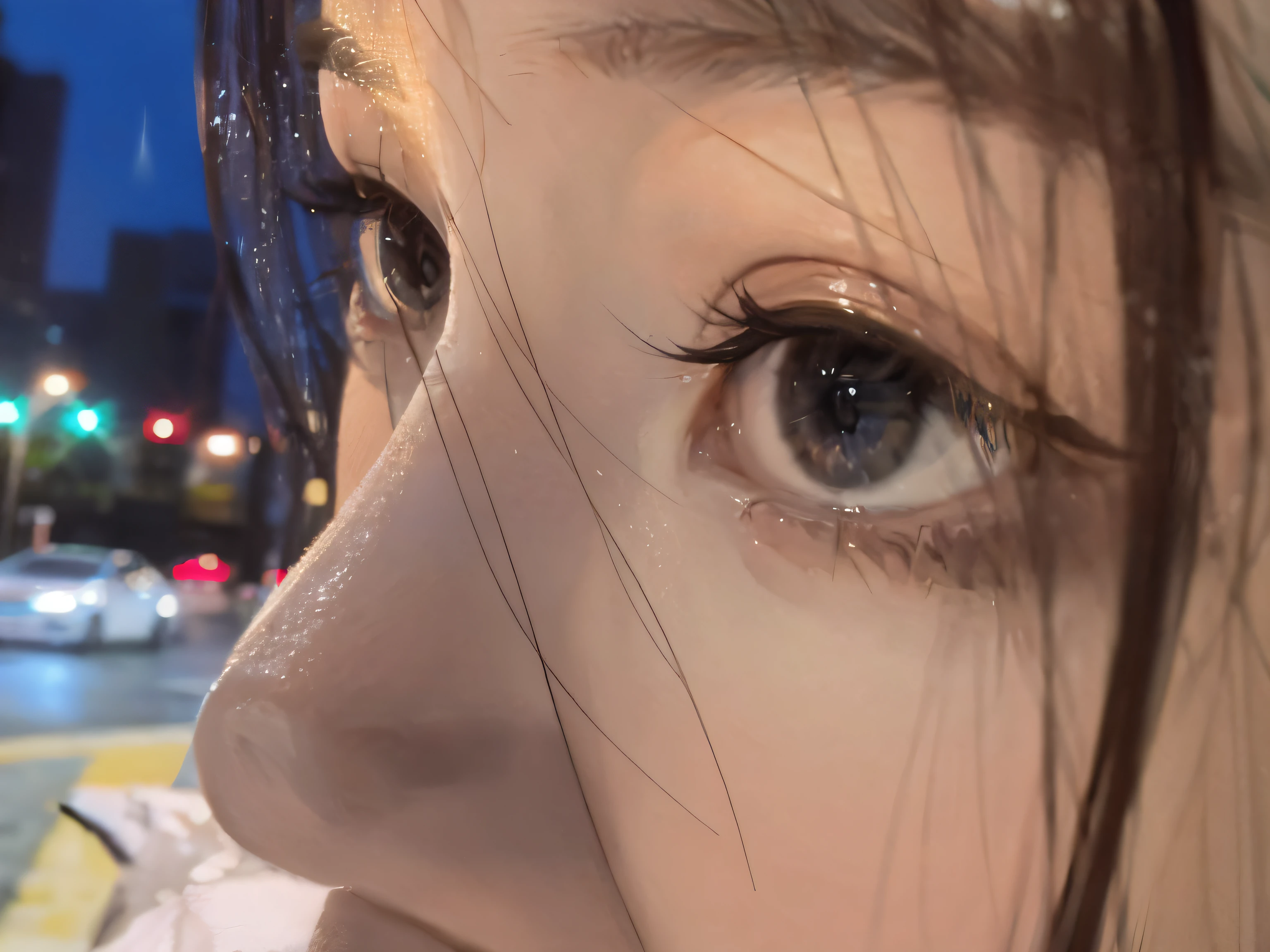 closeup shot of face
