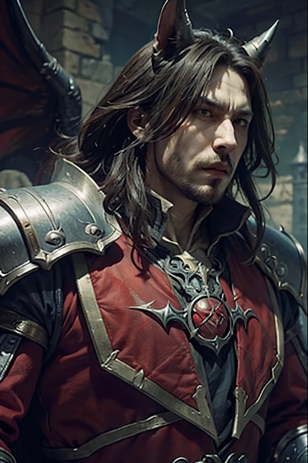 Castlevania Lord of the demons surrounding great Legendary Lord Dracula hyper realistic super detailed Dynamic shot