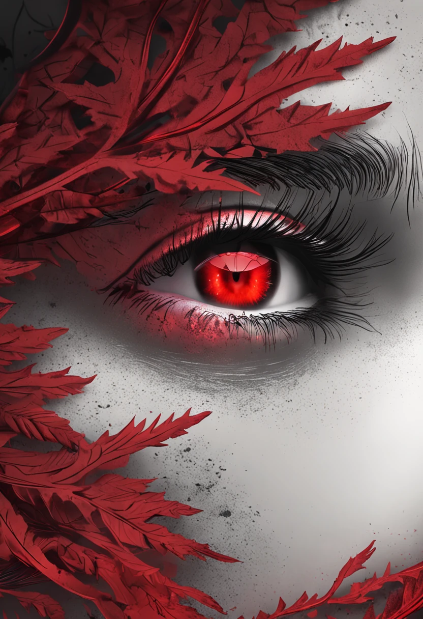 Red eyes,Mysterious and calm,High quality CG illustration,Unique texture is delicately presented,The deep gaze carries an aura of mystery;The shimmering light flickers in the night,The composition is cleverly designed,The background is rich in detail,Evoke the viewer's endless reverie。